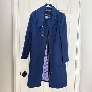 Women's Wool Blue Coat
